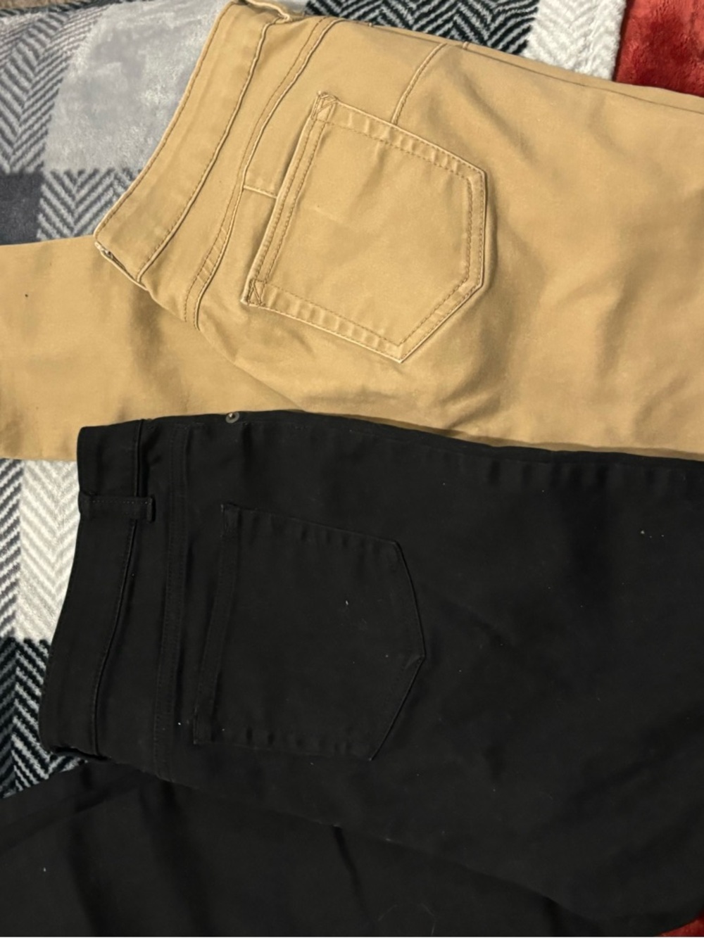 Two-Pack High-Rise Jeans in Black and Khaki
